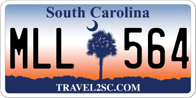 SC license plate MLL564