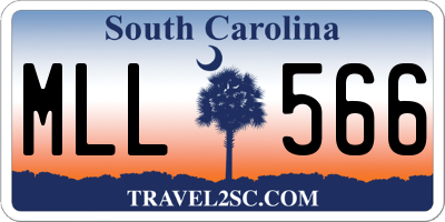 SC license plate MLL566