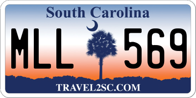 SC license plate MLL569