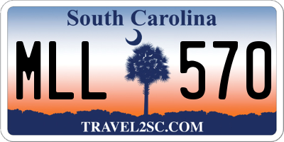 SC license plate MLL570