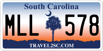 SC license plate MLL578