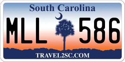 SC license plate MLL586