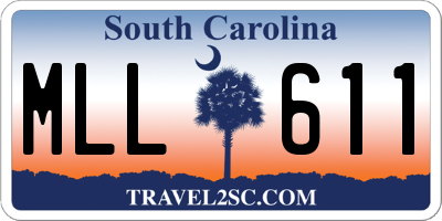 SC license plate MLL611