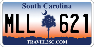SC license plate MLL621