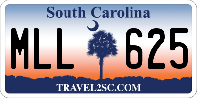 SC license plate MLL625