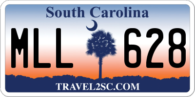 SC license plate MLL628
