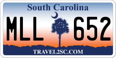 SC license plate MLL652
