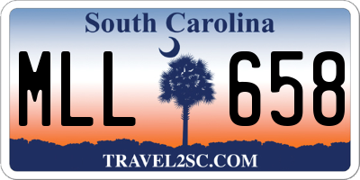 SC license plate MLL658
