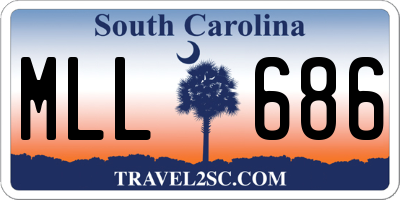 SC license plate MLL686