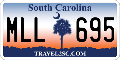 SC license plate MLL695