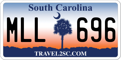 SC license plate MLL696