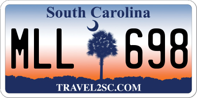 SC license plate MLL698