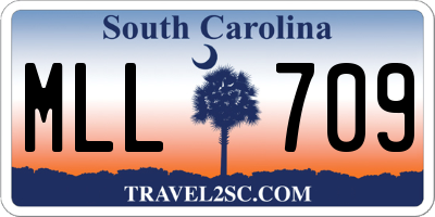 SC license plate MLL709