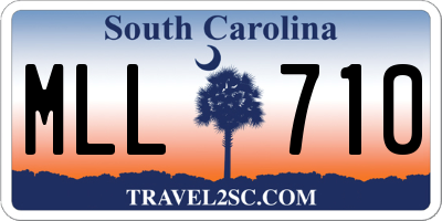 SC license plate MLL710