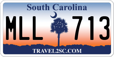 SC license plate MLL713
