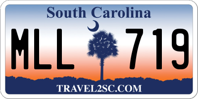 SC license plate MLL719