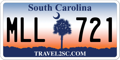 SC license plate MLL721