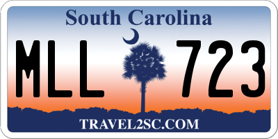 SC license plate MLL723