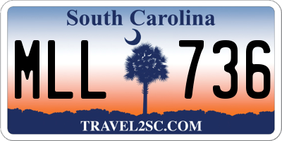 SC license plate MLL736