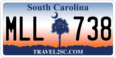 SC license plate MLL738