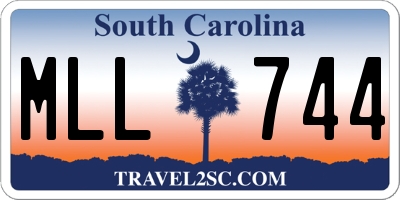 SC license plate MLL744