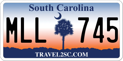 SC license plate MLL745