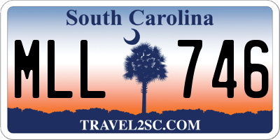 SC license plate MLL746