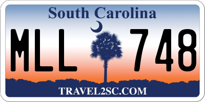 SC license plate MLL748