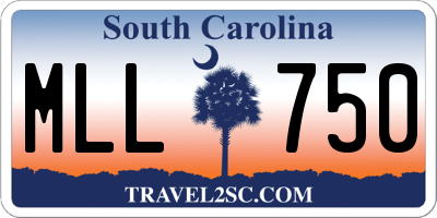 SC license plate MLL750