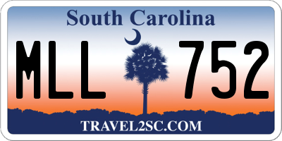 SC license plate MLL752