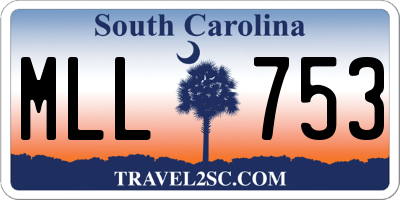 SC license plate MLL753