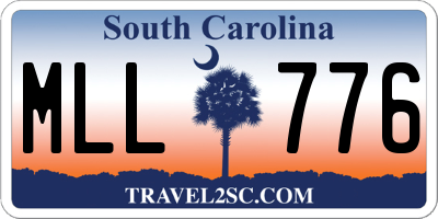 SC license plate MLL776