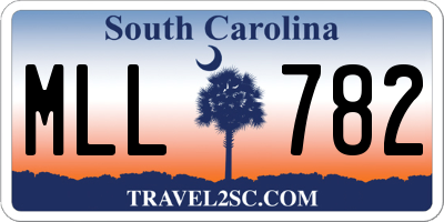 SC license plate MLL782