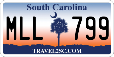 SC license plate MLL799