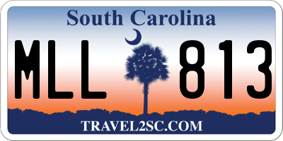 SC license plate MLL813