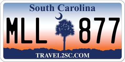 SC license plate MLL877