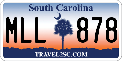 SC license plate MLL878
