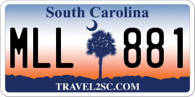 SC license plate MLL881
