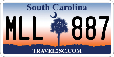 SC license plate MLL887
