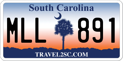 SC license plate MLL891