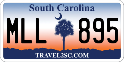 SC license plate MLL895