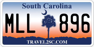 SC license plate MLL896