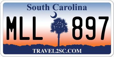 SC license plate MLL897