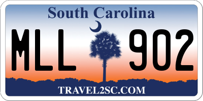 SC license plate MLL902