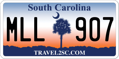 SC license plate MLL907
