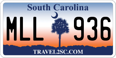 SC license plate MLL936
