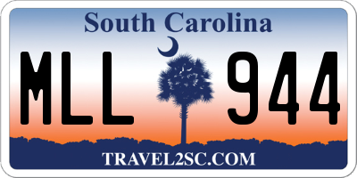 SC license plate MLL944