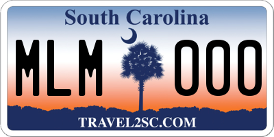 SC license plate MLM000