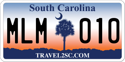 SC license plate MLM010