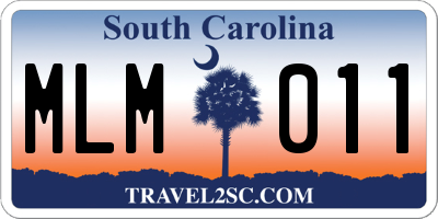 SC license plate MLM011